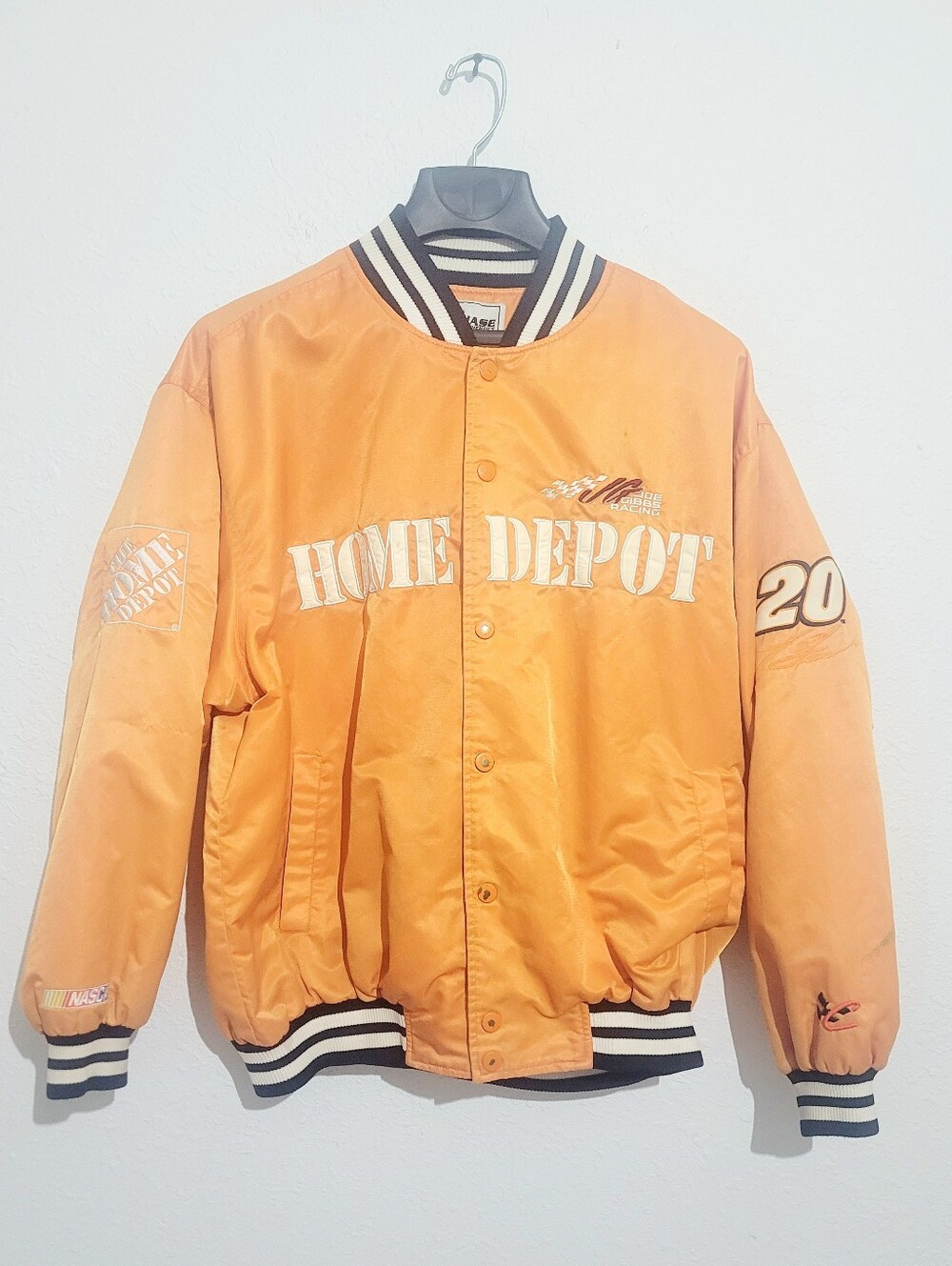 Vintage Chase Authentics Tony Stewart #20 Home Depot NASCAR Jacket Size Large